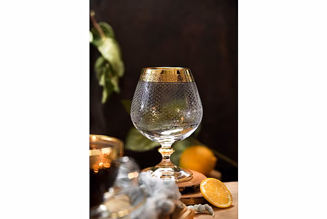 Dekorowane kieliszki do koniaku 400ml Baron-BRG