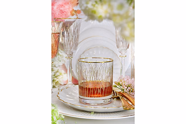 Bloom Gold-BGE- szklanki do whisky ze złotem 6szt