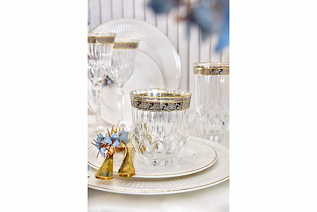 Eleganckie szklanki do whisky zdobione Sofia Crystal-SCE